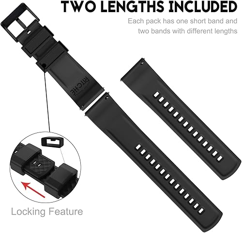 Miniatura 4 de Ritche - Correas de silicona para reloj de regalo de Navidad de liberación rápida de 18 mm, 20 mm, 22 mm, 24 mm, regalos de elefante blanco,