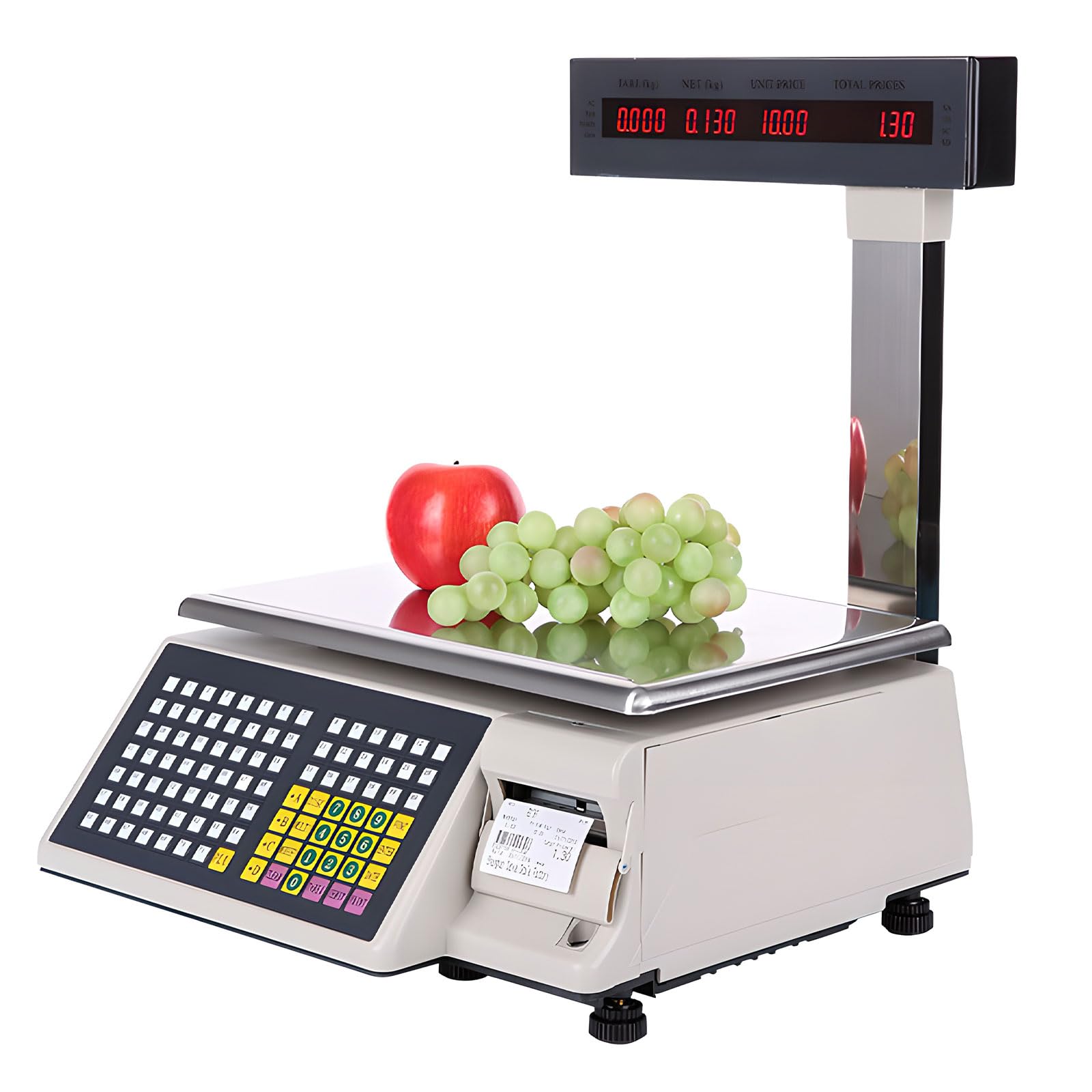 Kommerzielle Digitale Zählwaagen, Etikettendruck-waagensäulenanzeige, Preisberechnungswaage, Beidseitige Anzeige, 15 Kg/30 Kg Kapazität für Supermarkt-/einzelhandelsgeschäft 15kg