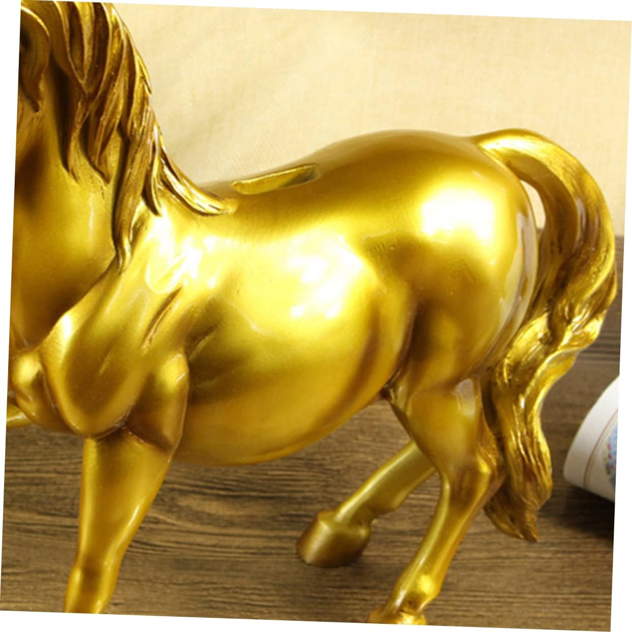 ERINGOGO Horse Shape Resin Coin Bank for Kids Artistic Money Box Creative Saving Jar Smooth Finish for Home Decor and Savings