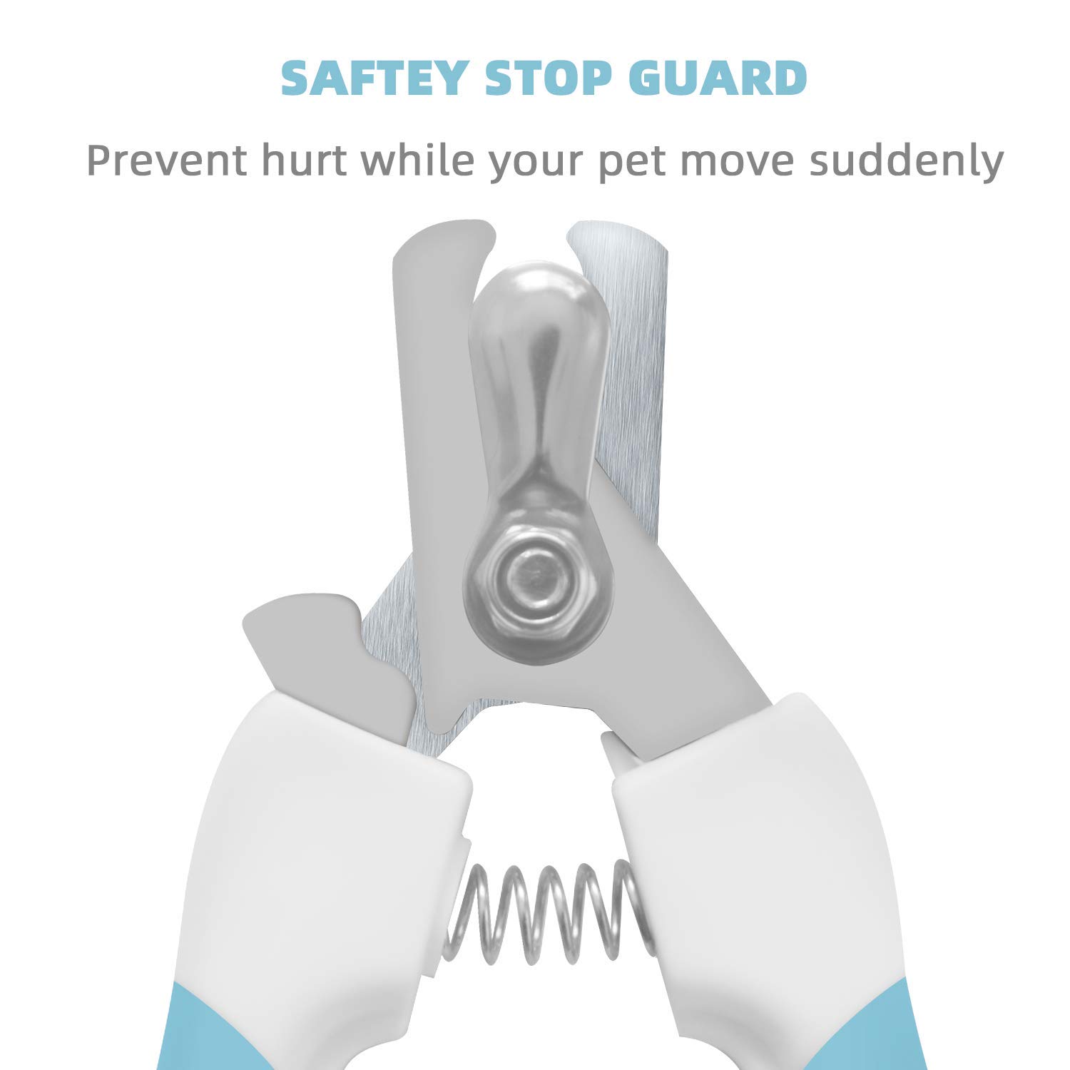 Pet Nail Clippers Dog Paw Scissors Cat Claw Trimmers with Safety Guard to Avoid Over Cutting, Free Nail File - Image 2