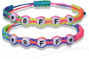 Matching Bracelets for Best Friends | Adjustable Cord Braided Bracelets for Bff Love