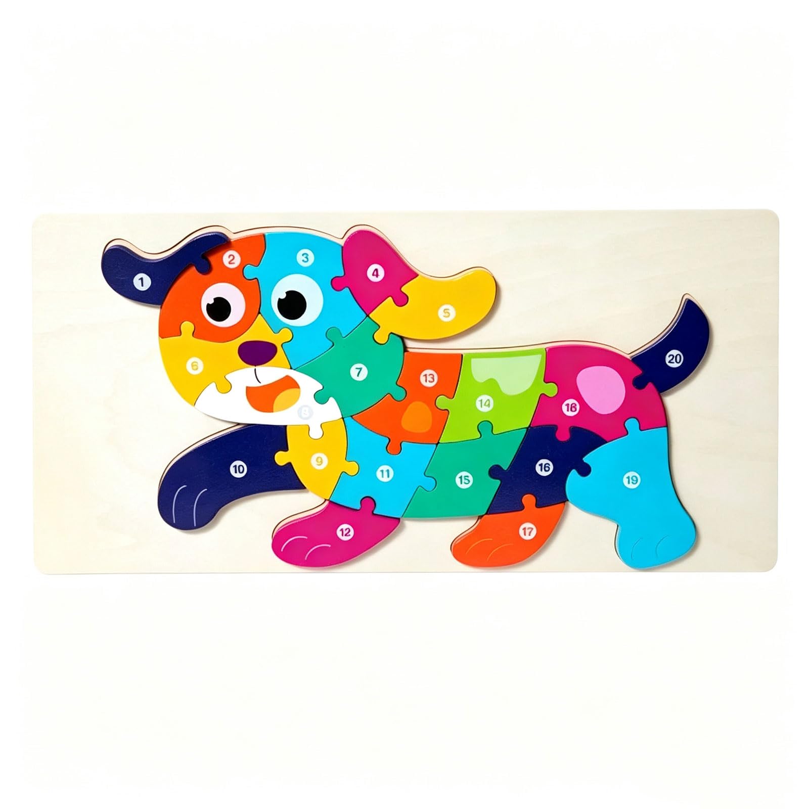 ttnmrc Montessori Wooden Animal Number Jigsaw Puzzle