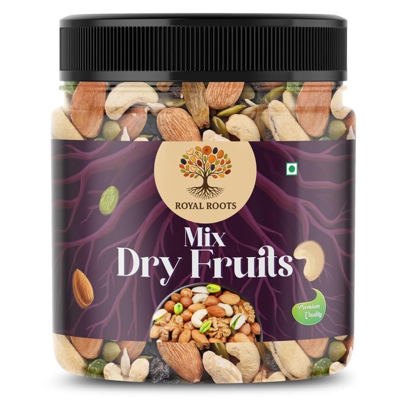 Image of Dry Fruits Mix I Fit for Fasting | Healthy Snacks Mixed Nuts Contain Almonds, Cashews, Dates, Black Raisin, Green Raisin (pack of (500g))