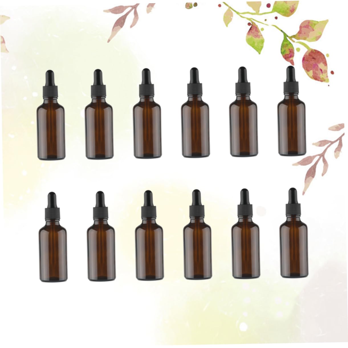 Housoutil 12pcs Travel Accessories Mini Liquid Bottles Amber Dropper Bottle Bottled Essential Oil Bottle Spray