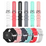 Compatible for Mikego/KALINCO/WMH/KEEPONFIT/VRPEFIT/Konitee/SENBONO/BOOOMIC IDW25 IDW26 Watch Bands, Soft Silicone Replacement Straps Adjustable Sport Wristbands for IDW25 Smartwatch for Women&Men