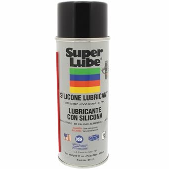 Super Lube Silicone Lubricant - General-Purpose Aerosol - NSF Rated Food Grade - Corrosion Inhibitor - Moisture Resistant - Rubber-Safe Silicone Spray - Translucent Clear - Aerosol - 11 oz 91110