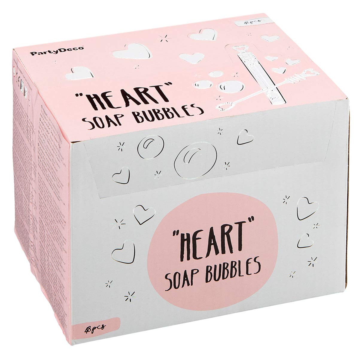 Pack De 48 Burbujas De Jabón En Forma De Corazón – Líquido No Tóxico Y Sin Manchas Para Bodas, Fiestas Y Regalos Infantiles