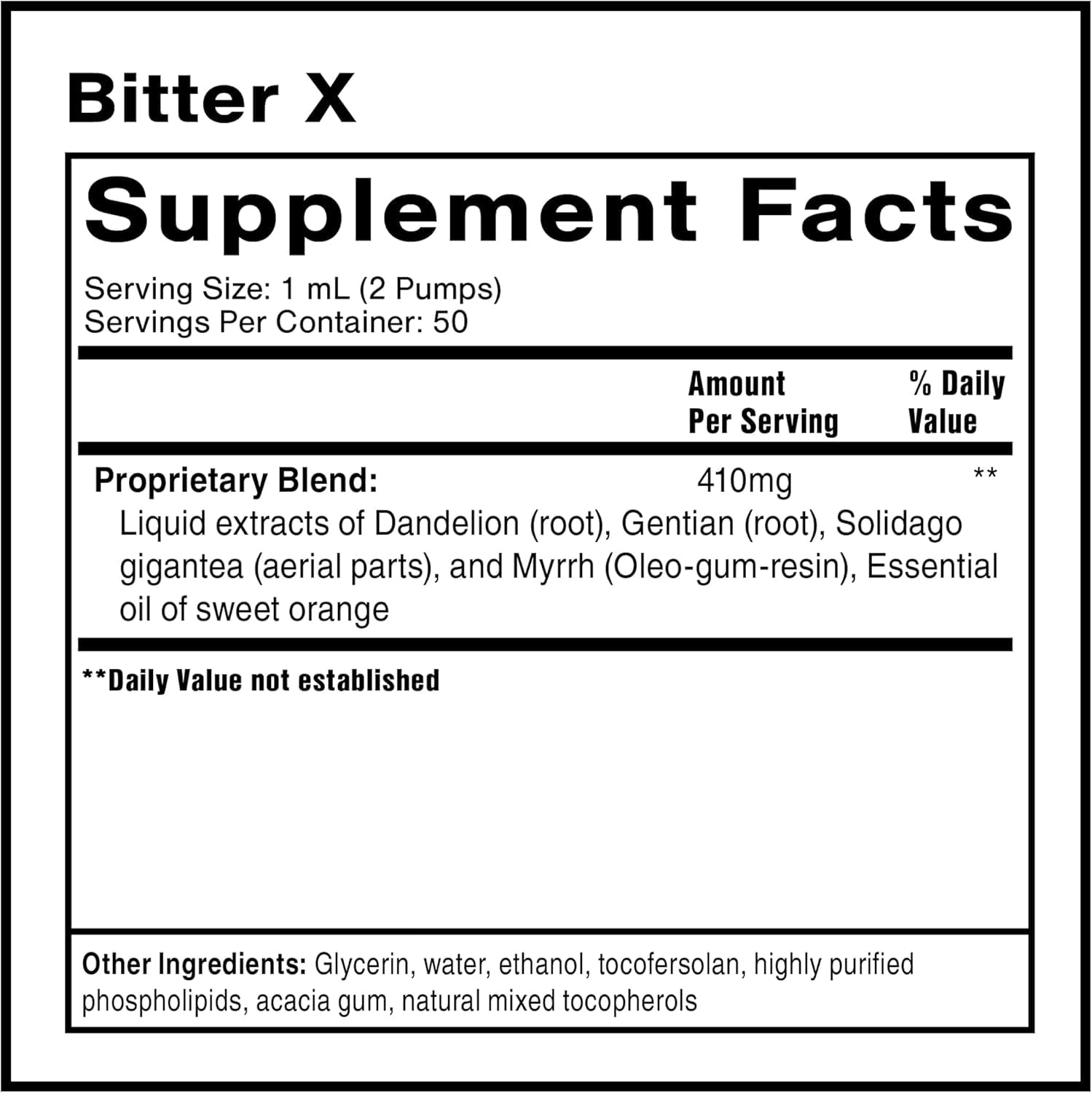 Quicksilver Scientific Dr. Shade's BitterX, Gentian Root, 1.7oz/50ml, 1 Ct — Amazon image 2