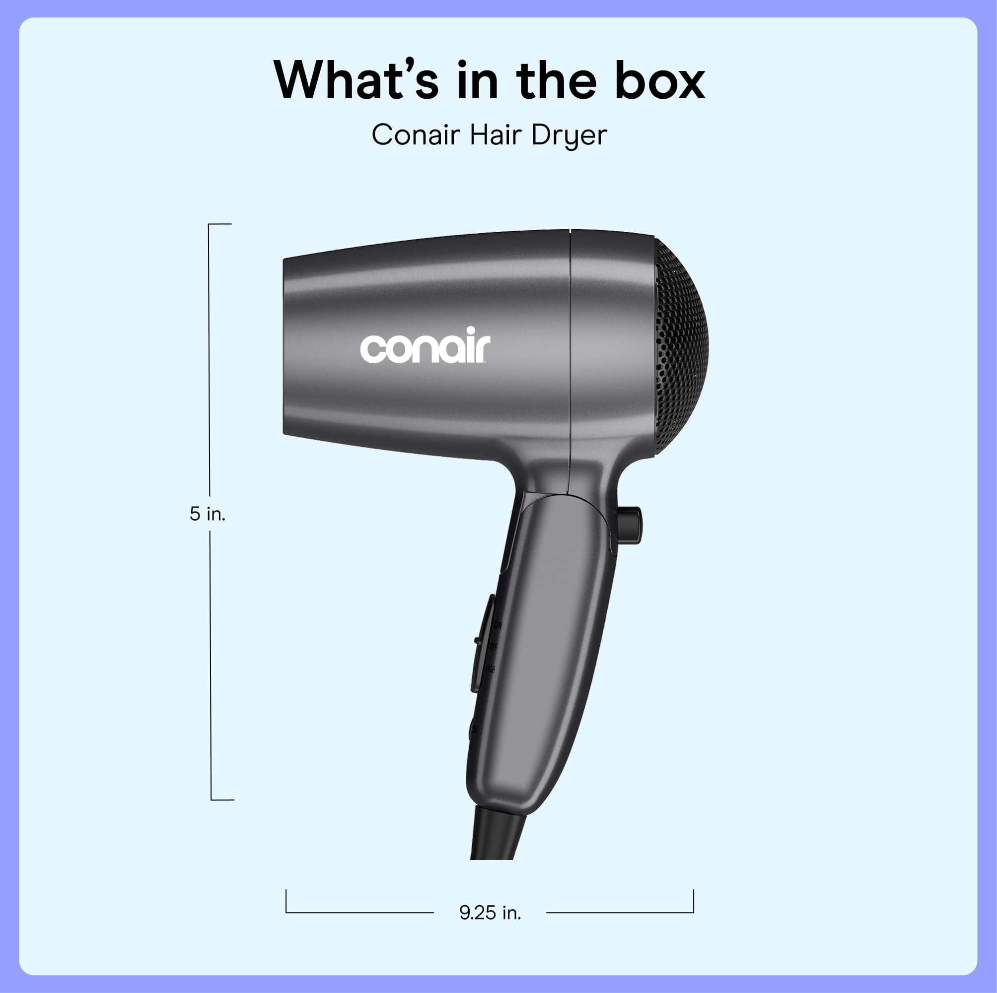Conair 1875 Watt Travel Hair Dryer view 7