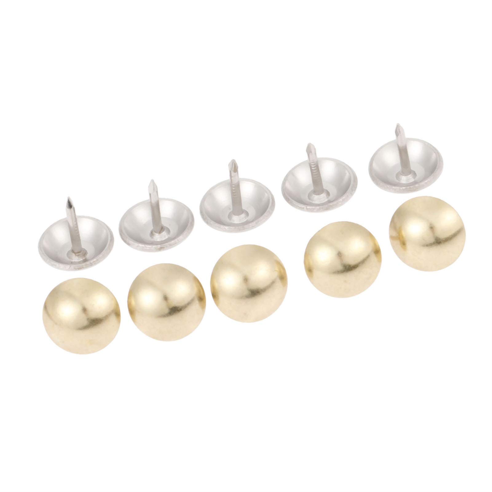 Chiusure a perno per progetti fai da te, 100 pezzi, argento e oro, per scatole regalo, divani, porte, 11 mm, chiodi per moquette e tappezzeria