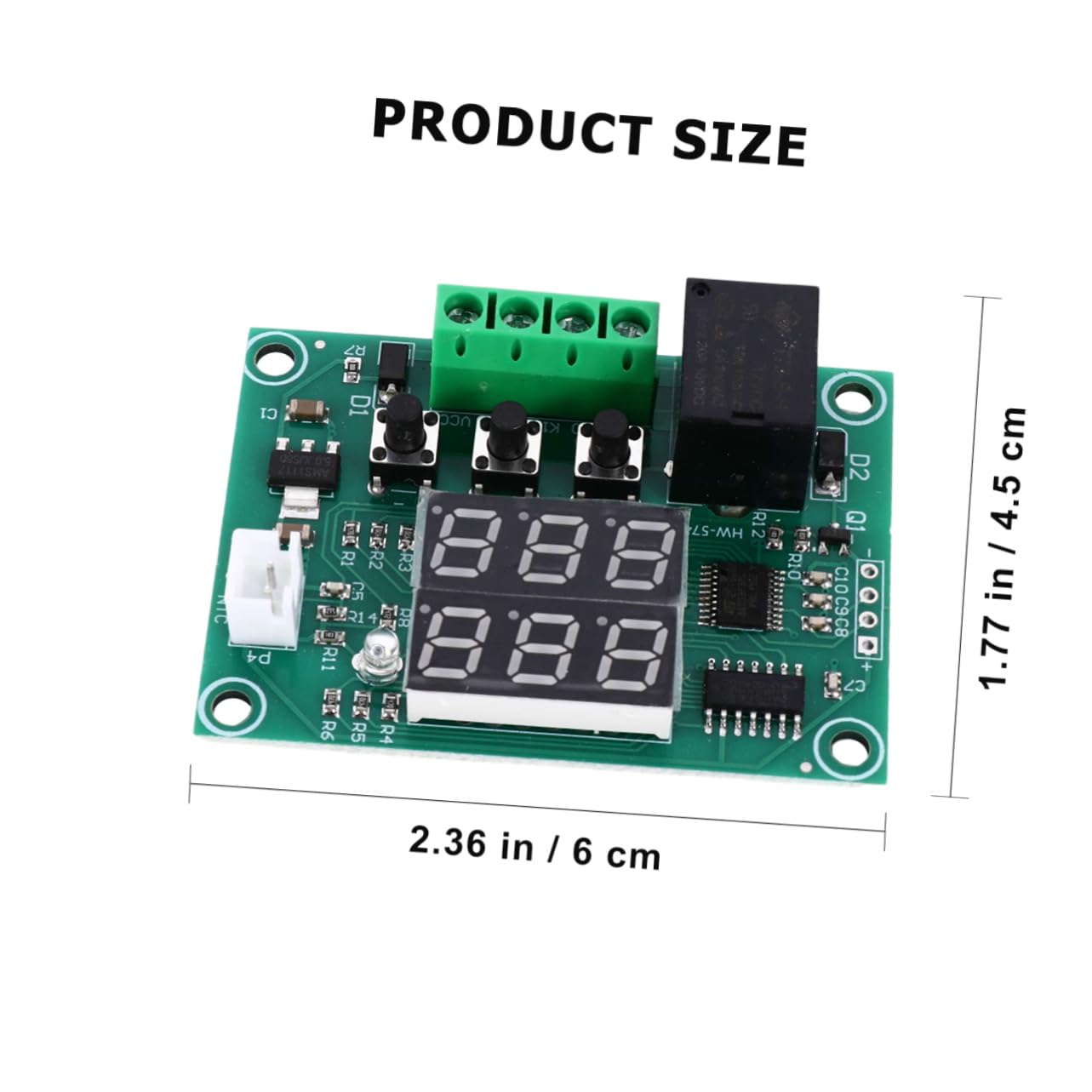 Ciieeo Intelligent Thermostat Module Electronic Temp Control 12v Dc Dual Screen for Easy Readings