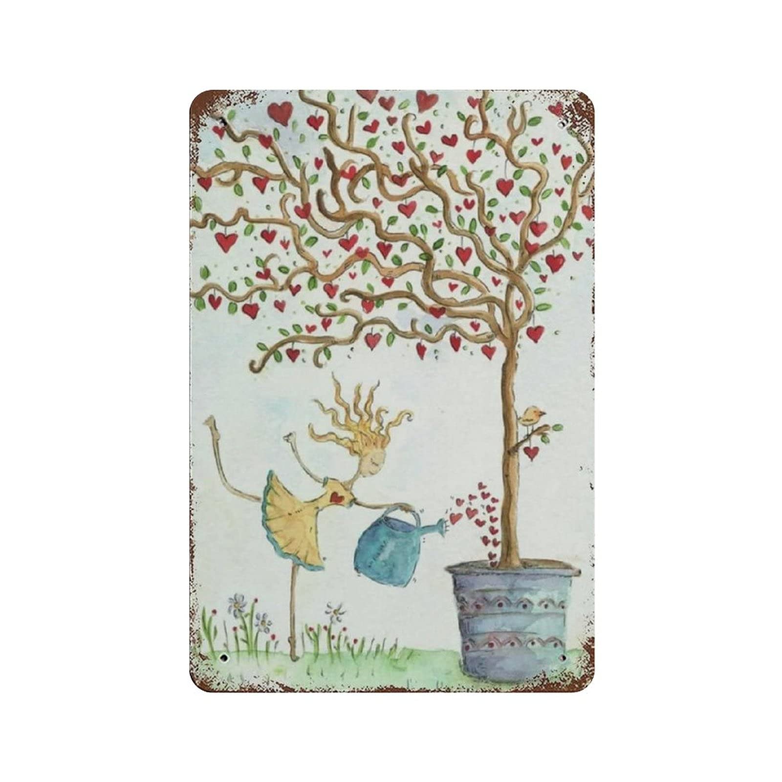 Whimsical Childrens Metal Signs, Fun Poster For Bar Kitchen Cafe Farmhouse Wall Decor 12x8 Inch