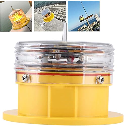 Miniatura 6 de Tbest Luz intermitente de barco, luz lateral de energía solar IP68 impermeable LED barco marino muelle barcaza seguridad faro intermitente luz 360