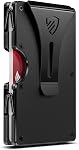RUNBOX Slim Wallet for Mens - RFID Blocking Metal Card Holder with Money Clip,Minimalist Thin Front Pocket Wallet, Holds 15 Cards,Gifts for Men,Men's Accessories