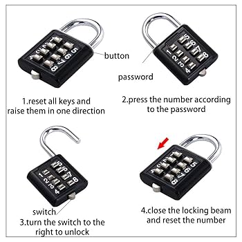 1PCS 8 Digit Password Padlock,Smart Lock 8 Digits Lock