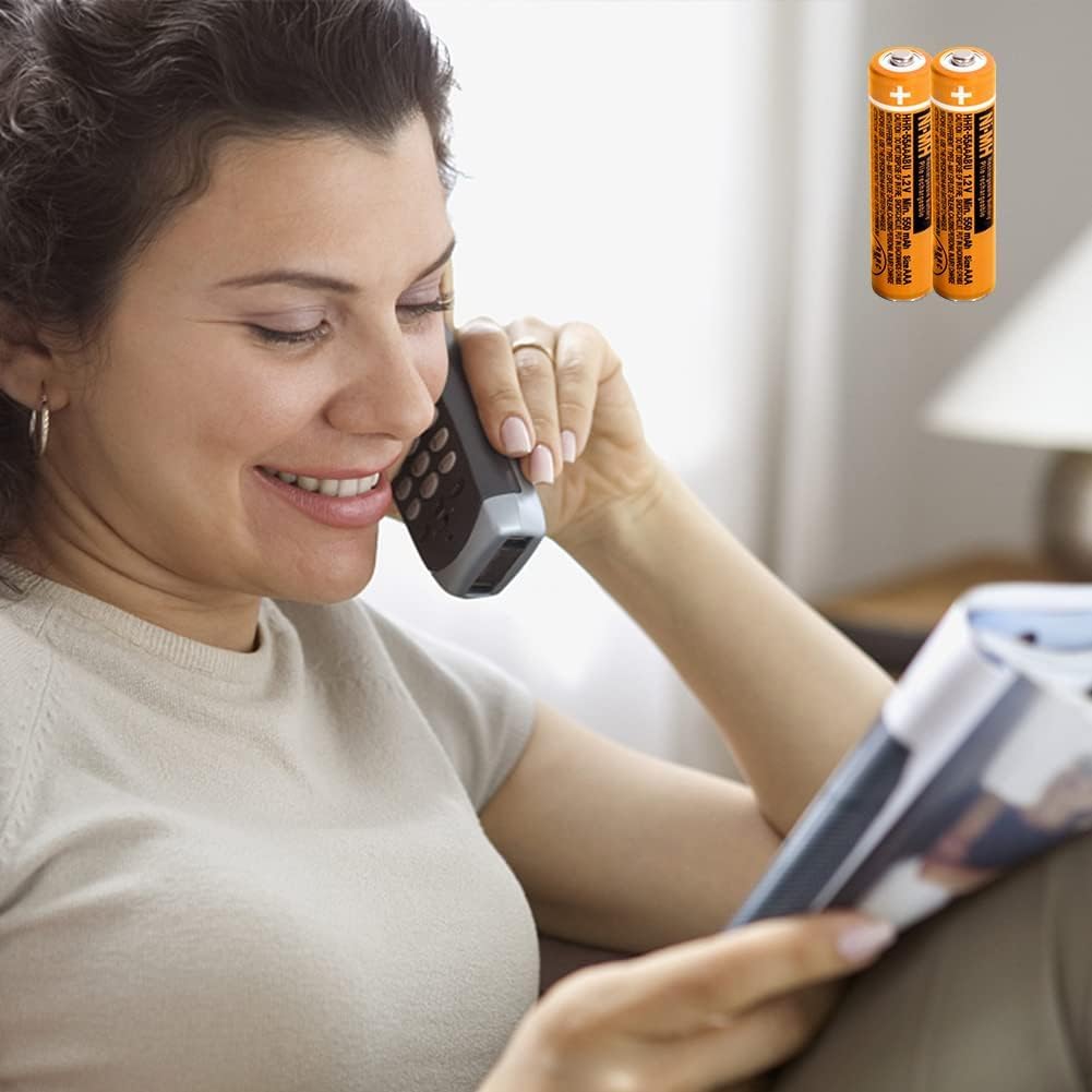 Pile Rechargeables AAA 550 mAh 1,2v NiMH pré-chargées pour téléphone sans Fil Gigaset- Piles téléphone Lot de 4
