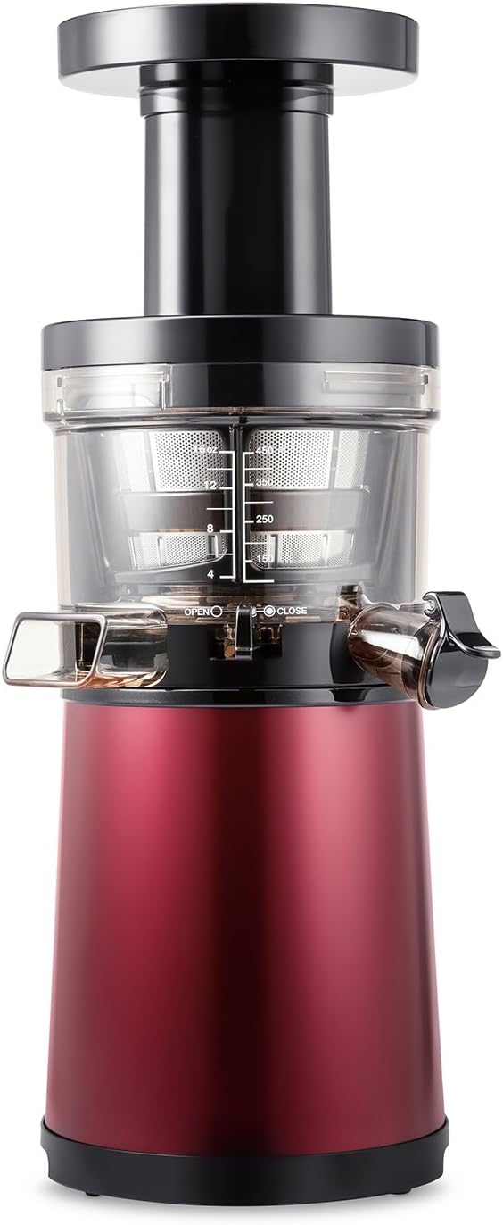 Assembled juicer with hopper and pulp control lever
