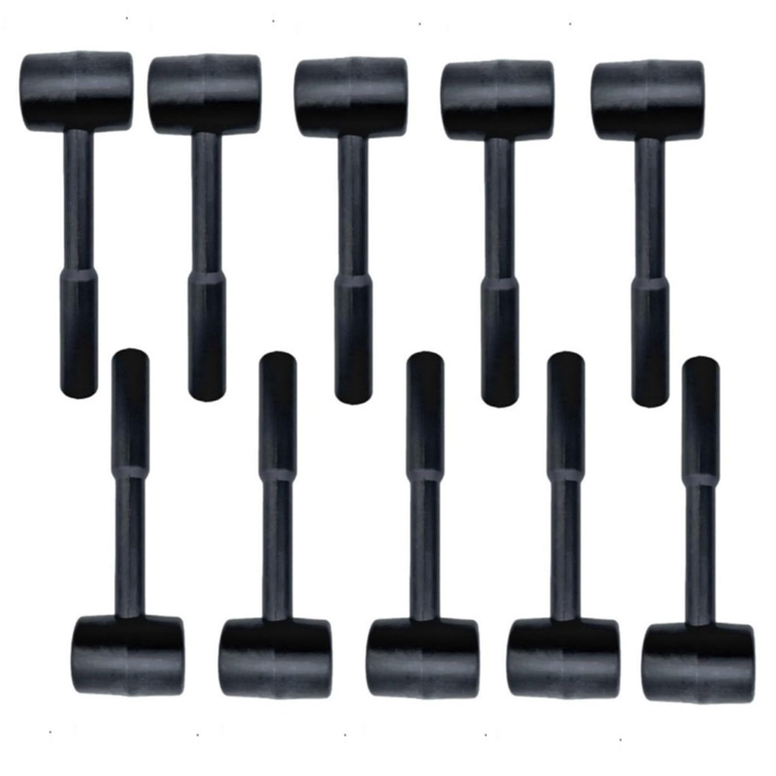Martillo Goma Mazo de goma negro | Herramienta versátil for bricolaje, reparación del hogar y uso industrial.(Black 10pcs)