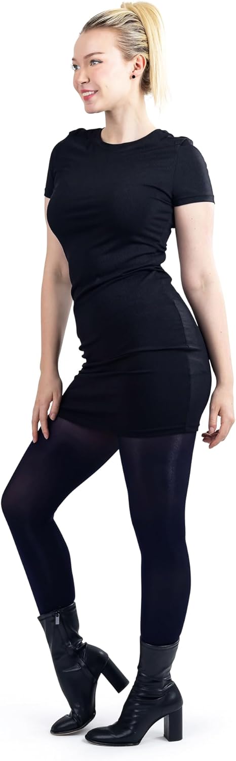 Silky Toes Women's 60D Soft Opaque Tights 1 or 2 Pairs -Black White And Colored Stockings for Women (Navy, D) - Image 6