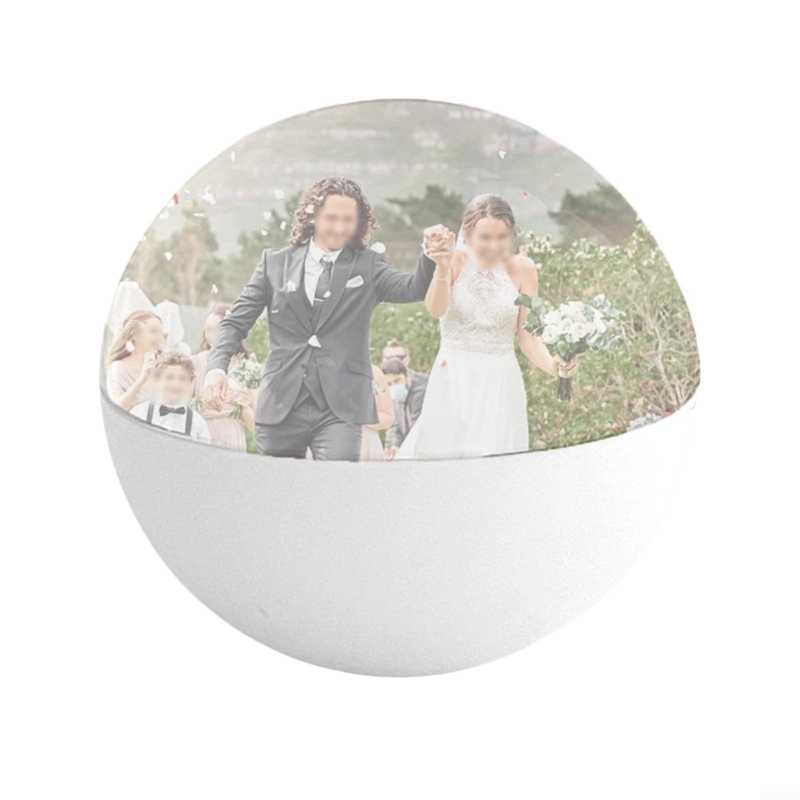 Digitale 7CM Video Kristallkugel mit LED Licht, Personalisierbare Fotokugel für besondere Anlässe, Elegantes für deko Geschenk (Pink)