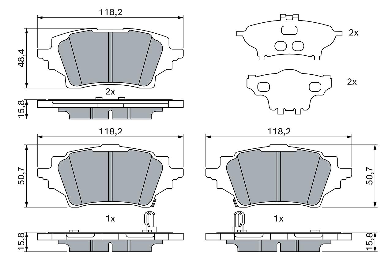 Bosch Fren Balatasi Arka Toyota Corolla (E21) 1.6 Vvti/1., Fren Balatası 986424911