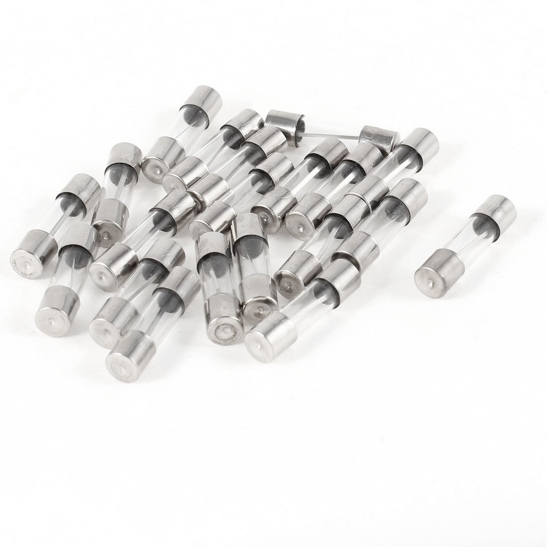 Uxcell Sourcingmap 20Pcs Fast Blow Glass Tube Fuse 20A 250V 5Mm X 20Mm