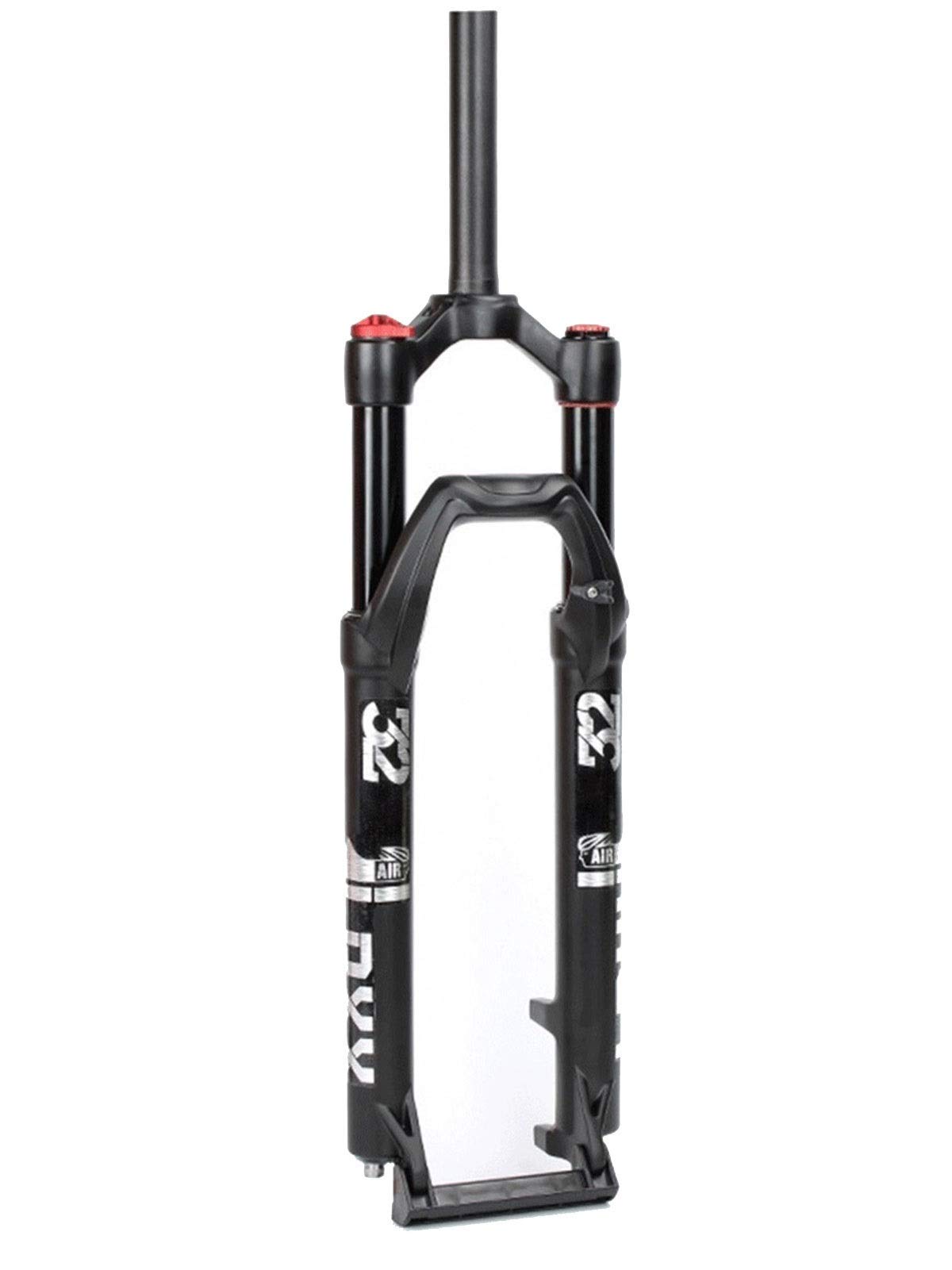 Widelec górski 27,5"/29" z zawieszeniem, przedni amortyzator powietrzny, skok prosty 1-1/8" (tył/tył), oś przelotowa, oś szybkozaciskowa 105 mm.