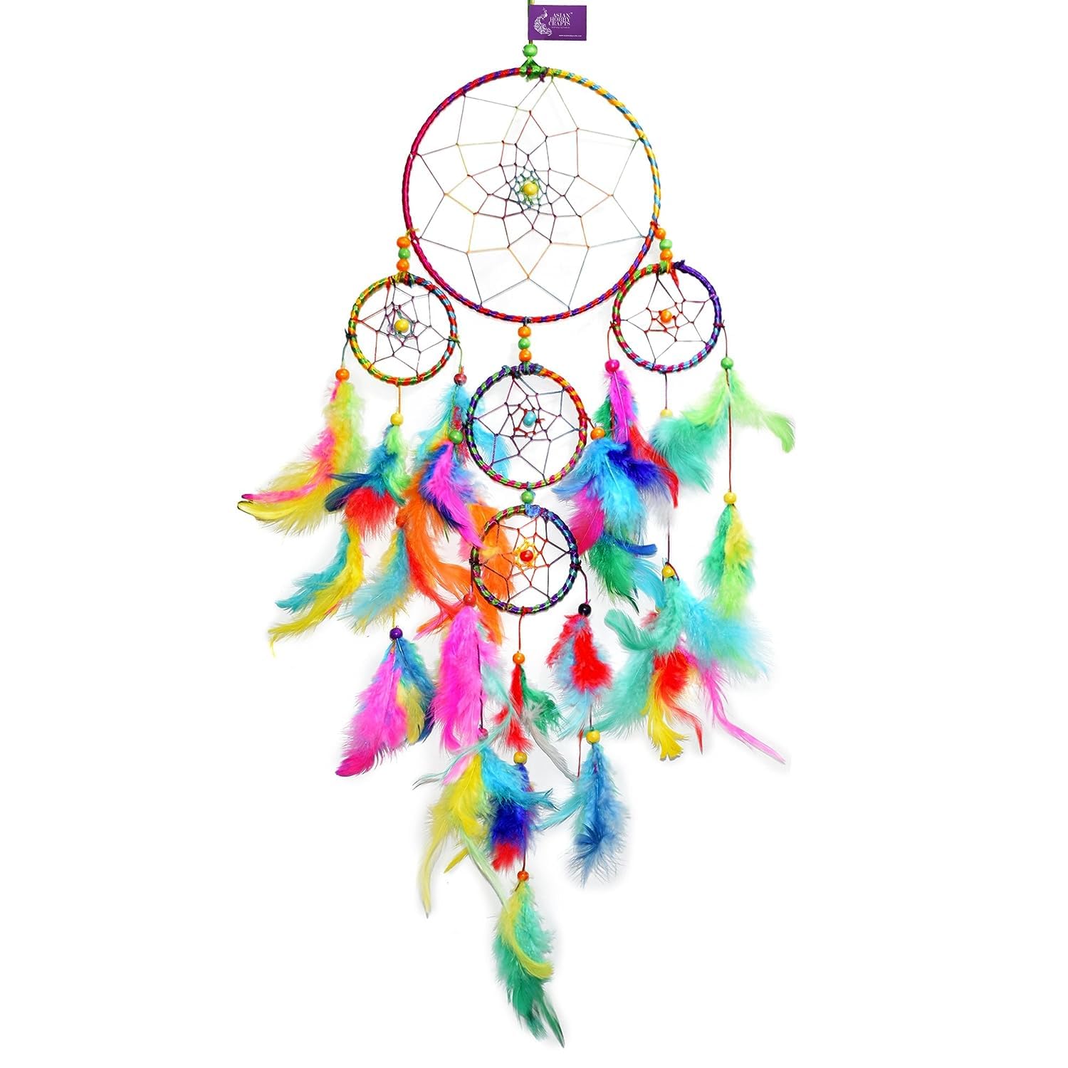 FAIRY FIRST Dream Catcher Wall Hanging (Mirage), Dream Catcher Wall Decor, Wall Hanging for Bedroom and Living Room, Dream Catcher for Home Decoration,Multicolor Dream Catcher, Large Size-image-36