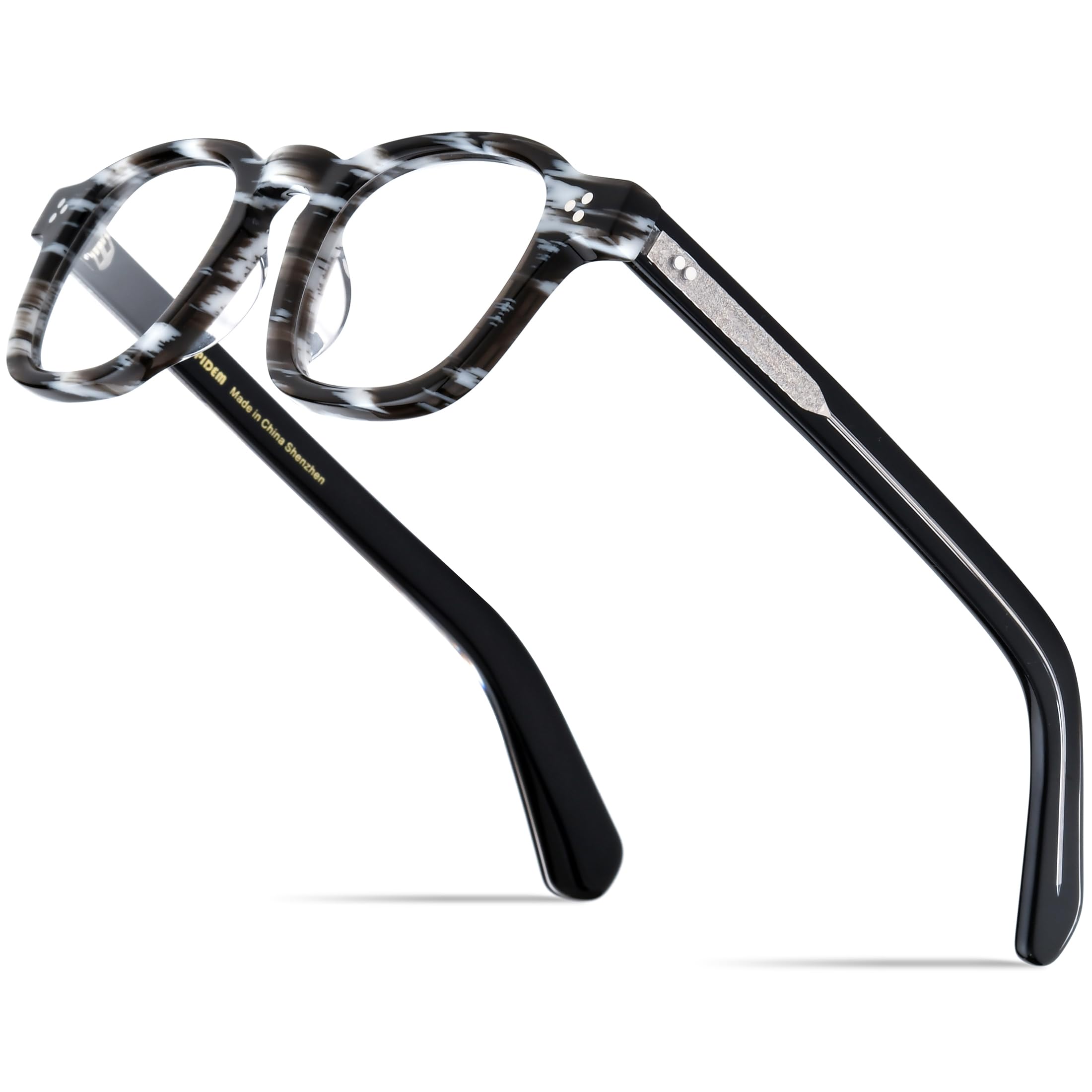 HEPIDEM Acetate Glasses Frame Men Women Square Eyeglasses Optical Spectacles MZEPH