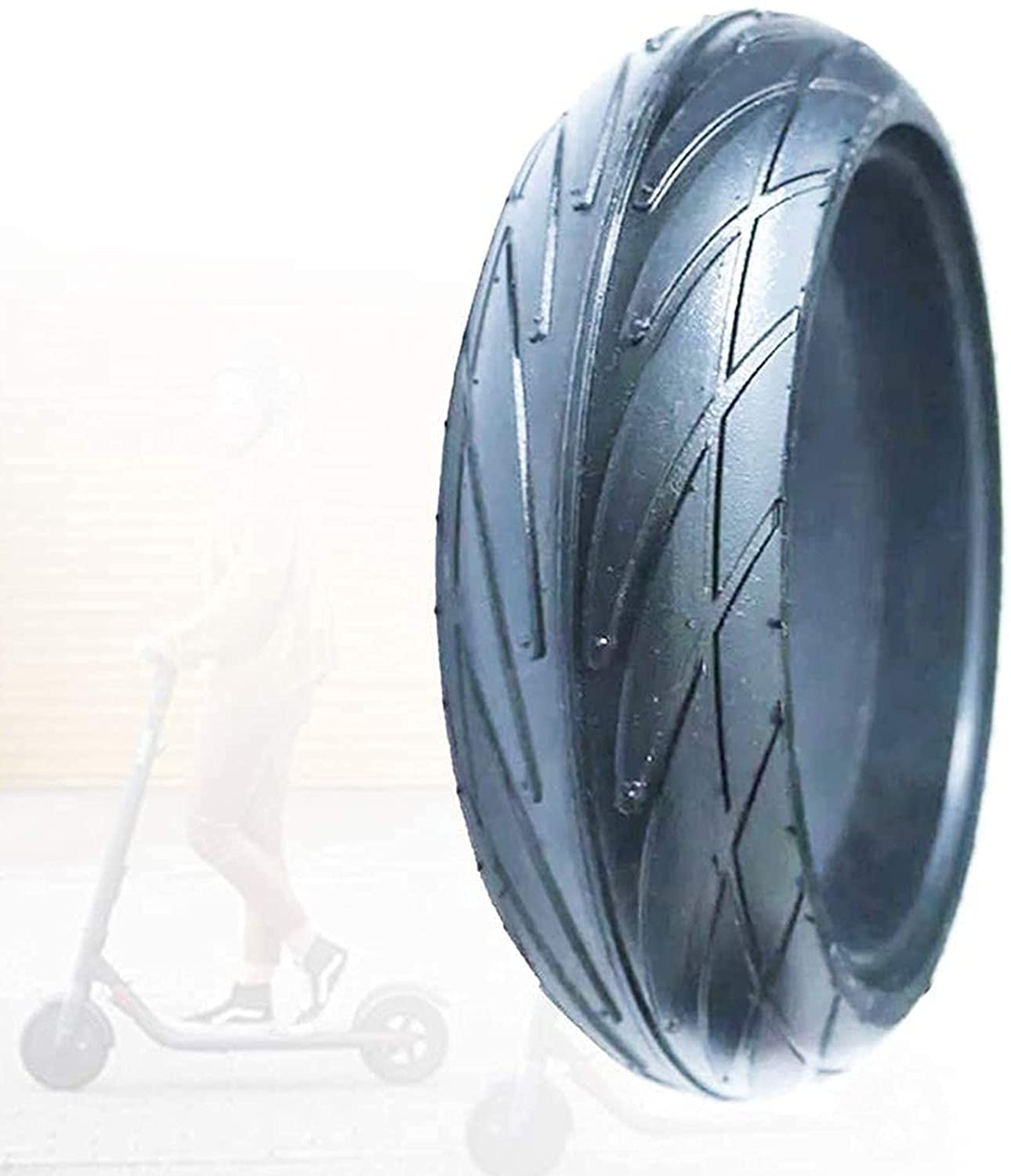 Pneus de Scooter électrique, pneus Solides antidéflagrants Non gonflables de 8 Pouces, Pneu de Rechange pour Roue Avant/arrière en nid d'abeille pour Scooter électrique
