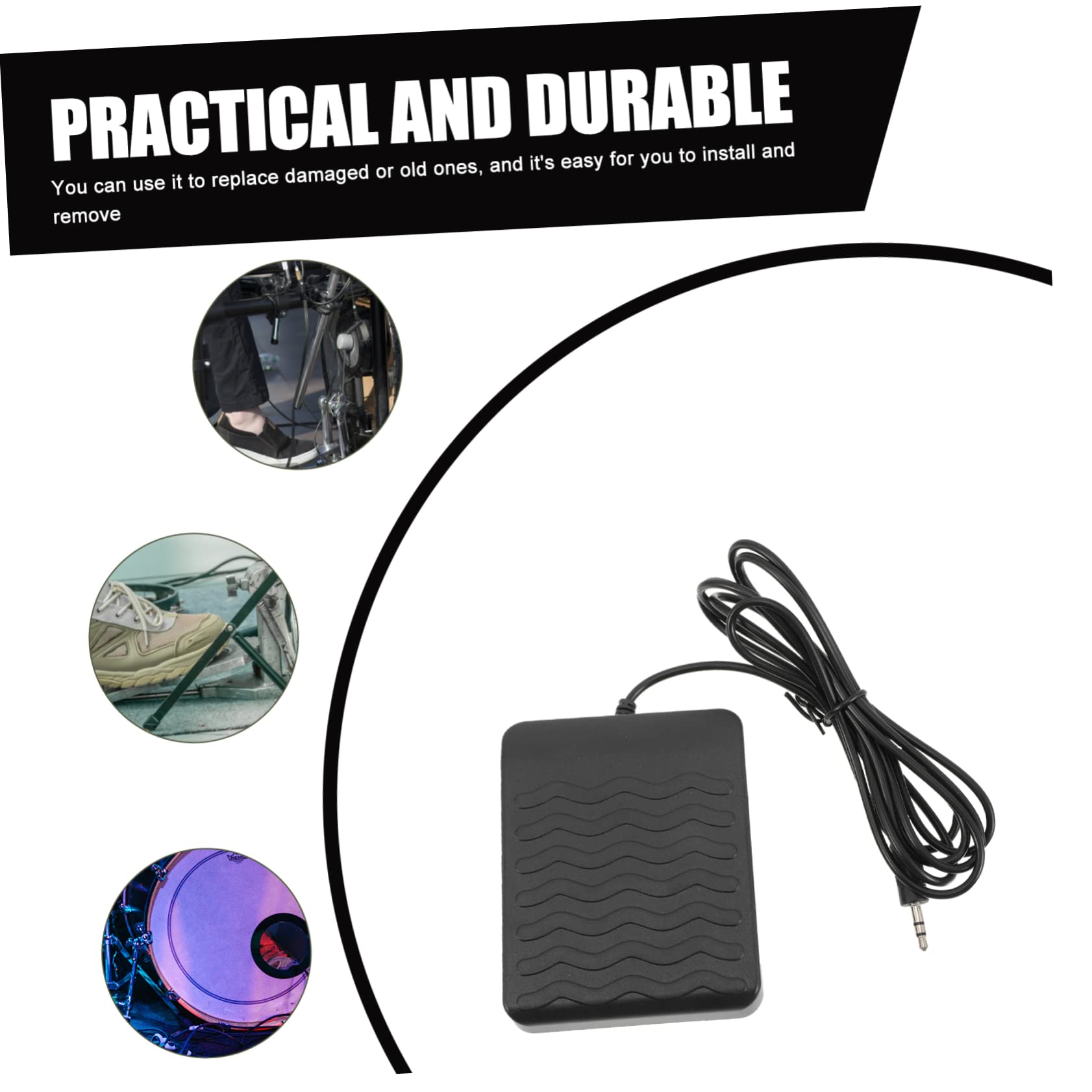 ibasenice 4piezas Pedal Sostenido Profesional Para Piano Electrónico Antideslizante y Compacto Compatible Teclados Digitales Para Músicos y Estudiantes