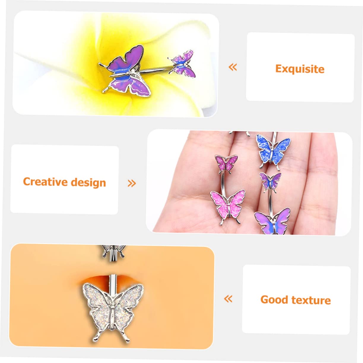LIFKOME 20piezas Anillos De De Joyería De Piercing De Navel y Perfectos Para y Celebraciones