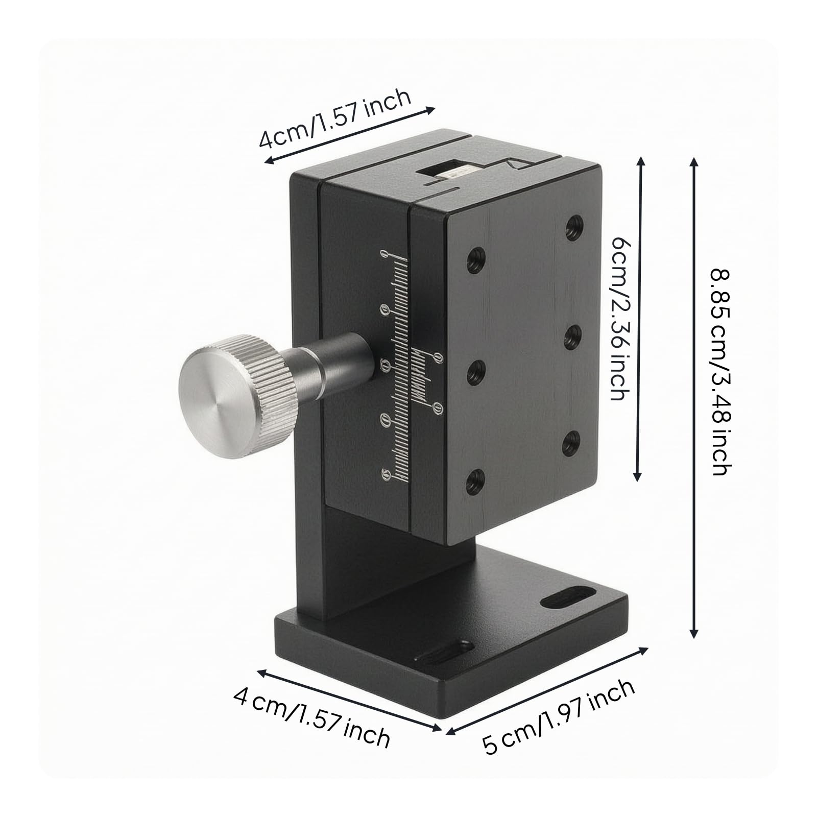 Slitta Micrometrica Robusto | Compatto, scorrevole, Posizionatore Micrometrico, per Banco Ottico, Laboratorio, Lwz4060 Piattaforma