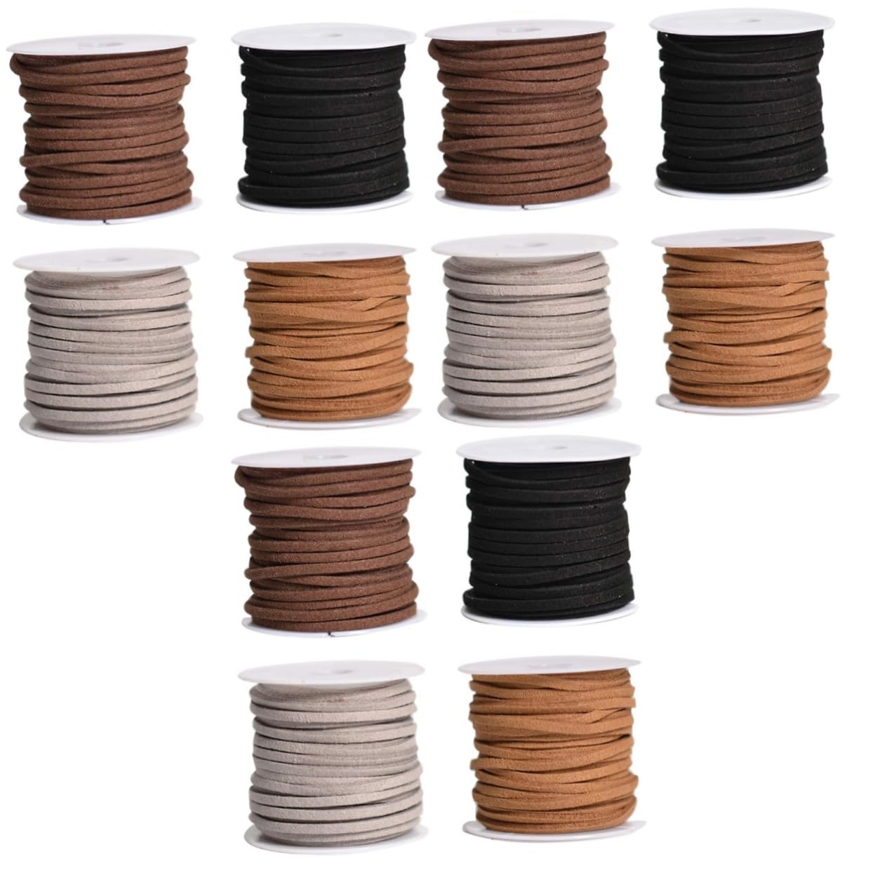 SHINEOFI 12piezas Cuerda De Suede Artificial De Metros Para Manualidades De Aleatorios Para Joyas y Decoraciones