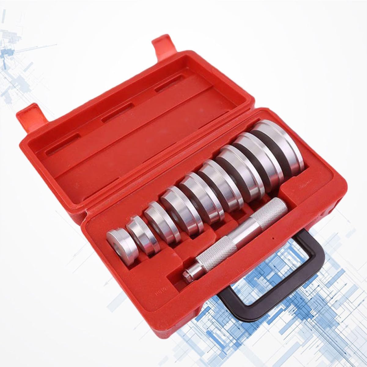 Luxshiny 10pcs Bearing Installer Tool Aluminum Construction Axle Bushing and Seal Removal Wheel Bearing Removal Tool Bushing