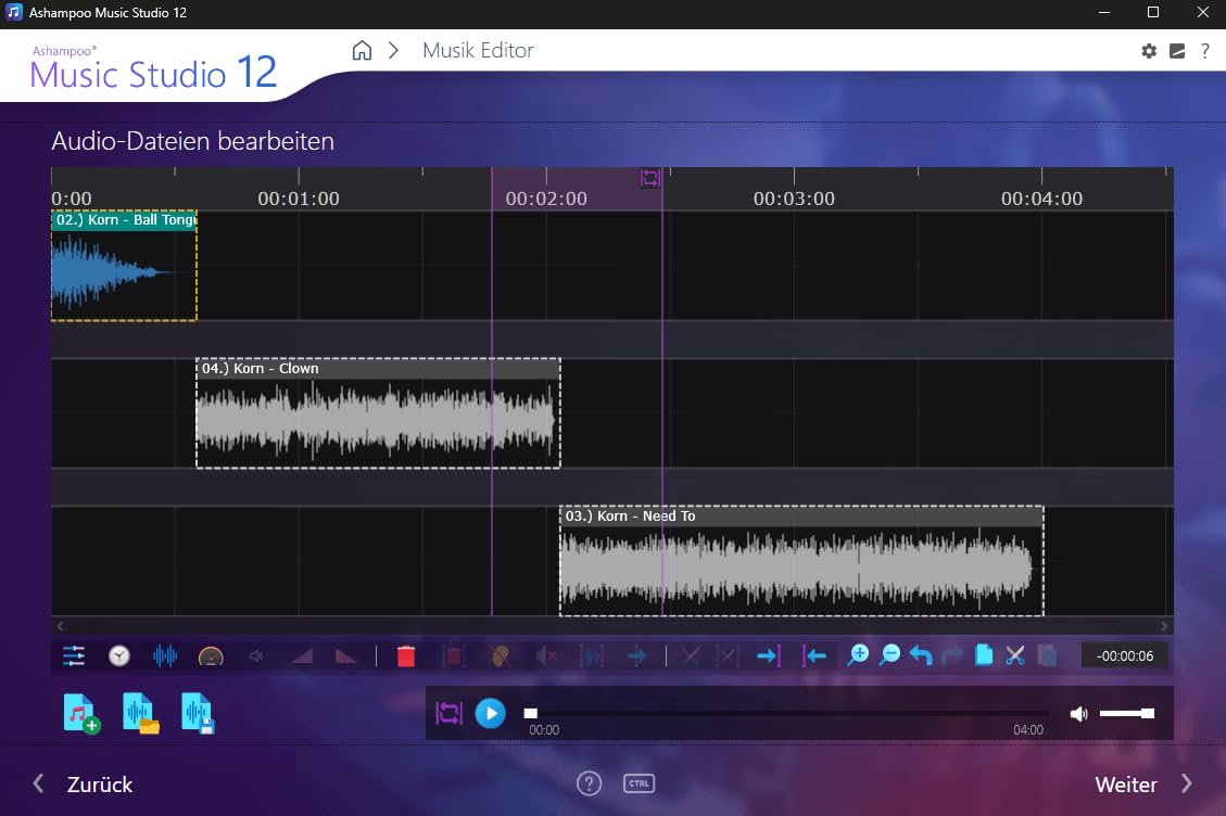Music Studio 12 - Musikprogramm zum Bearbeiten, Konvertieren und Mixen von Audio-Dateien für Win 11, 10