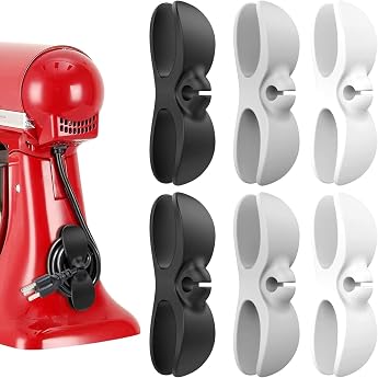 Cable Organiser for Devices Pack of 6 Cable Winders Self-Adhesive Cable Clips Cable Holder Cable Winder Cable Management Cable Shortener Cable Winder for Kitchen Appliances