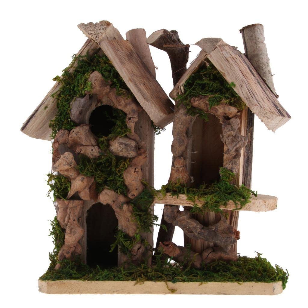 Casetta per uccelli in legno di cedro per decorazione da giardino, ecologica e accogliente luogo di riposo per uccelli e piccoli animali