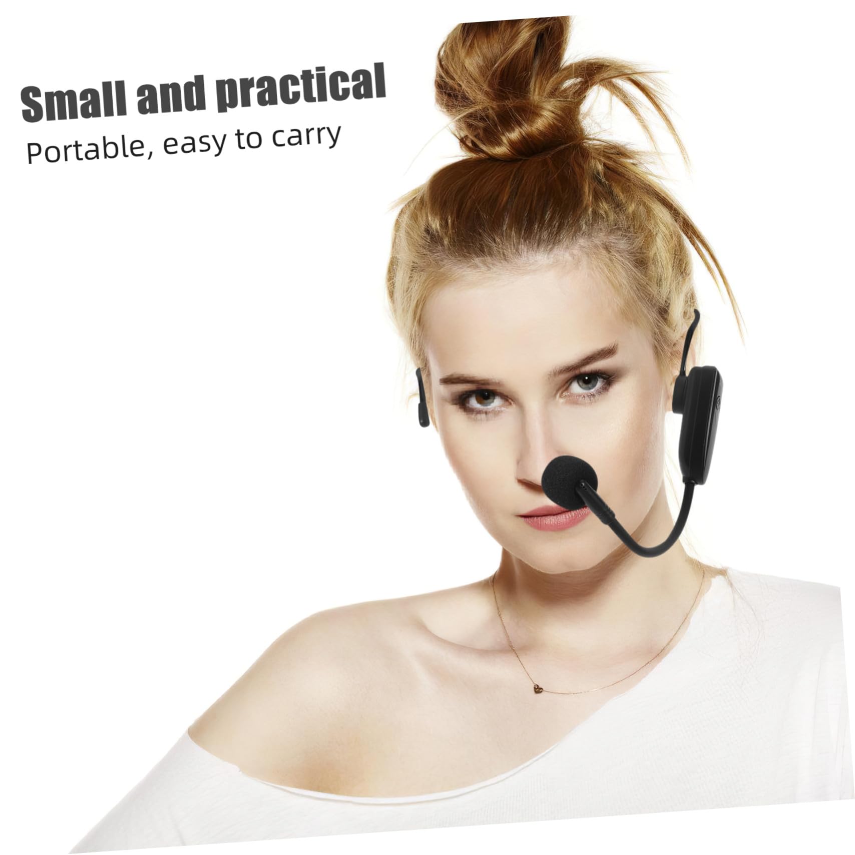 FRCOLOR Micrófono Inalámbrico para Profesores con Auriculares Sistema de Altavoces Apto para Enseñanza Instructores de Fitness Guías Turísticos Color Micrófono de Mano Profesional