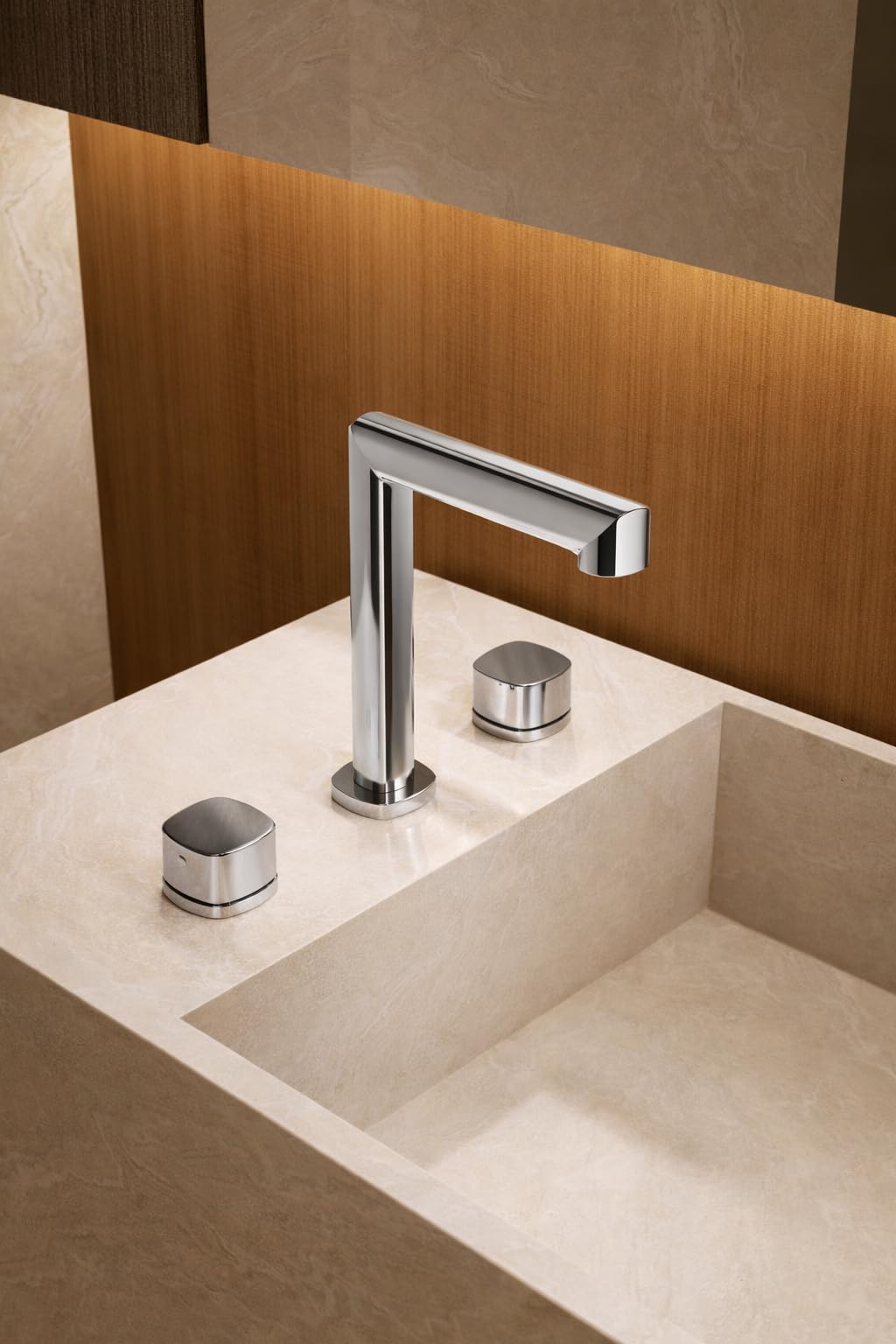 IMEX - Grifo Lavabo Bimando Toscana Grifería Baño en Latón Grifo para Lavabo Moderno Antigoteo Monturas Cerámicas Instalación Rápida