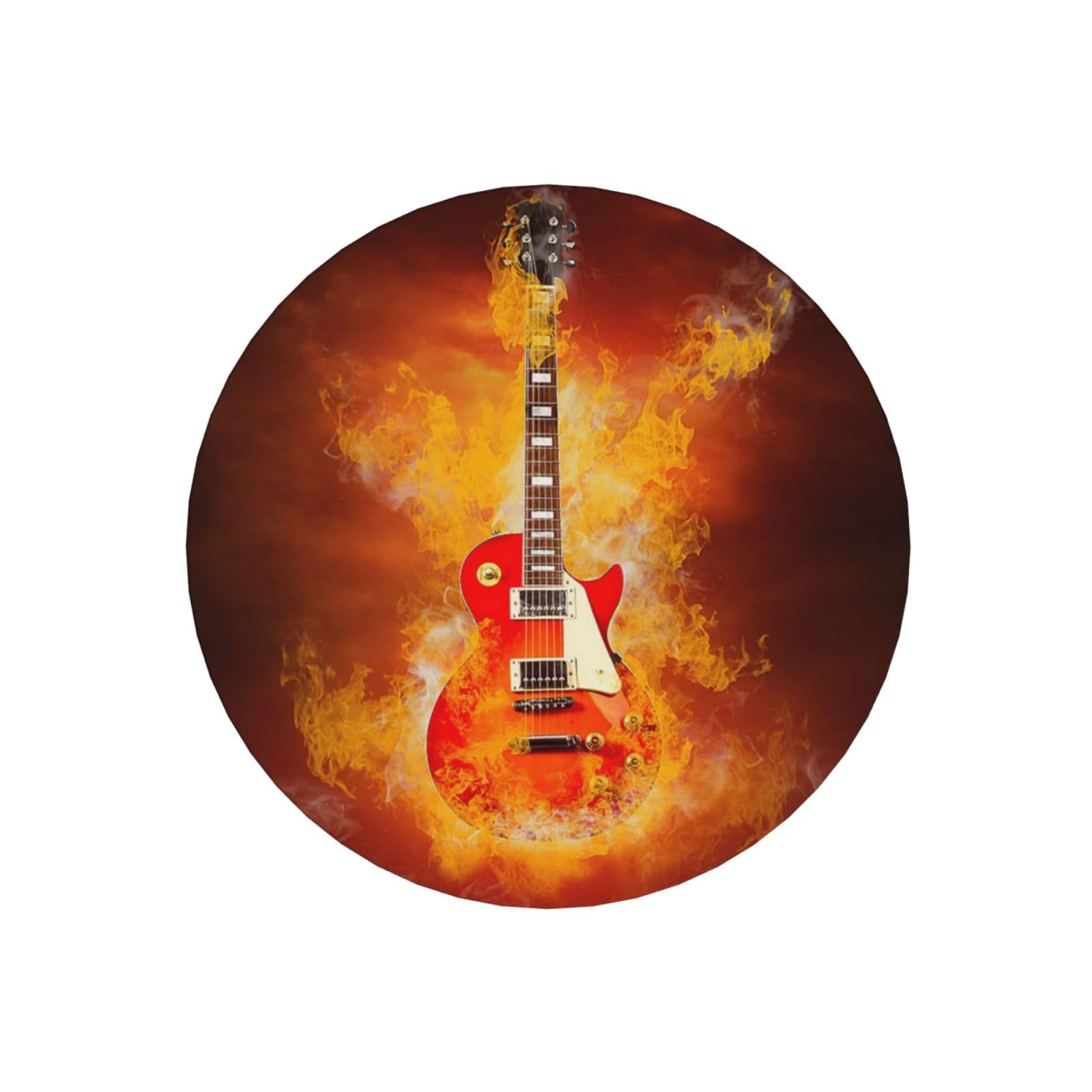 EVANEMCoasters for Drinks Ceramic Coaster Set of 6 Drink Coaster with Metal Holder Rock Guitar Cup Coaster Cork Backing Stone Coaster for Wedding Home Decor