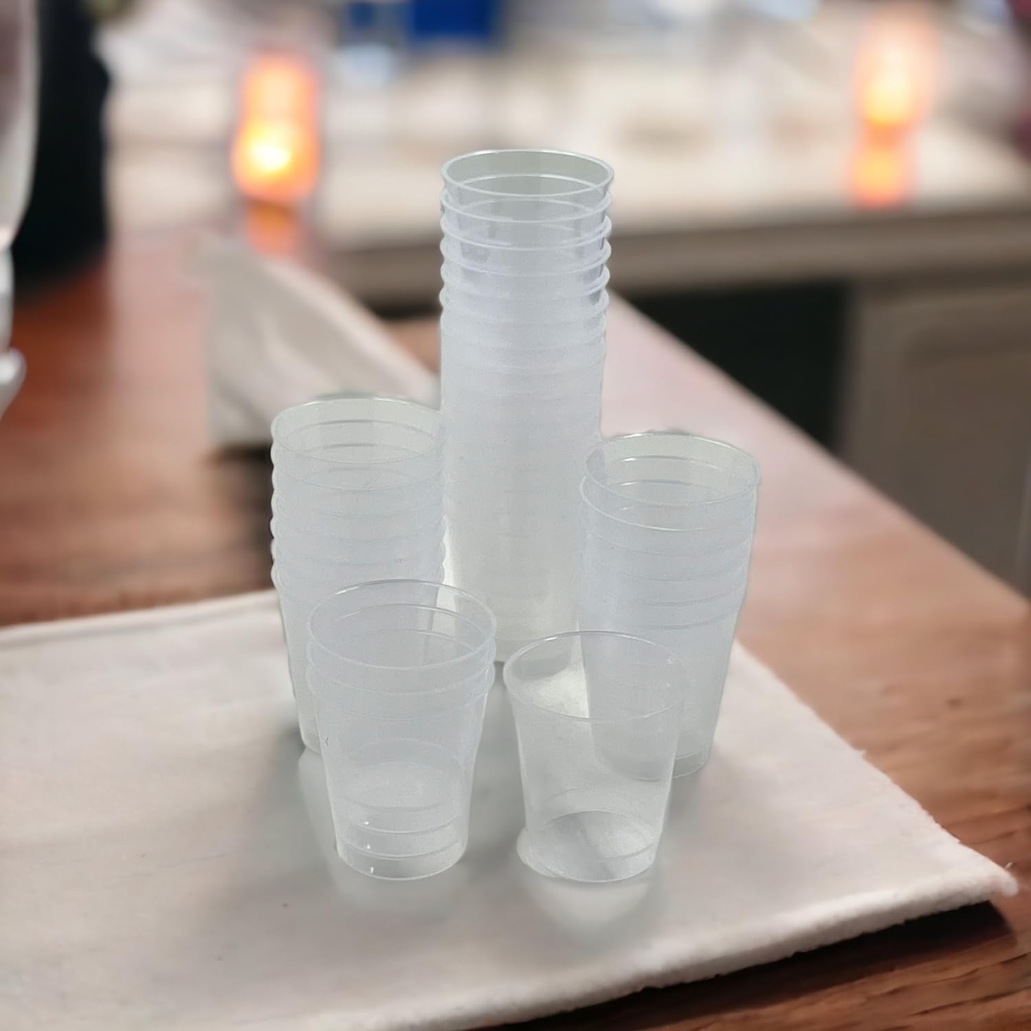 MIJOMA Vasos de chupito irrompibles de plástico, resistentes, vasos de chupito Jello Shots, postres, fiestas, bodas, cumpleaños, lavavajillas, reutilizables, 29 ml (transparentes, 640 unidades)