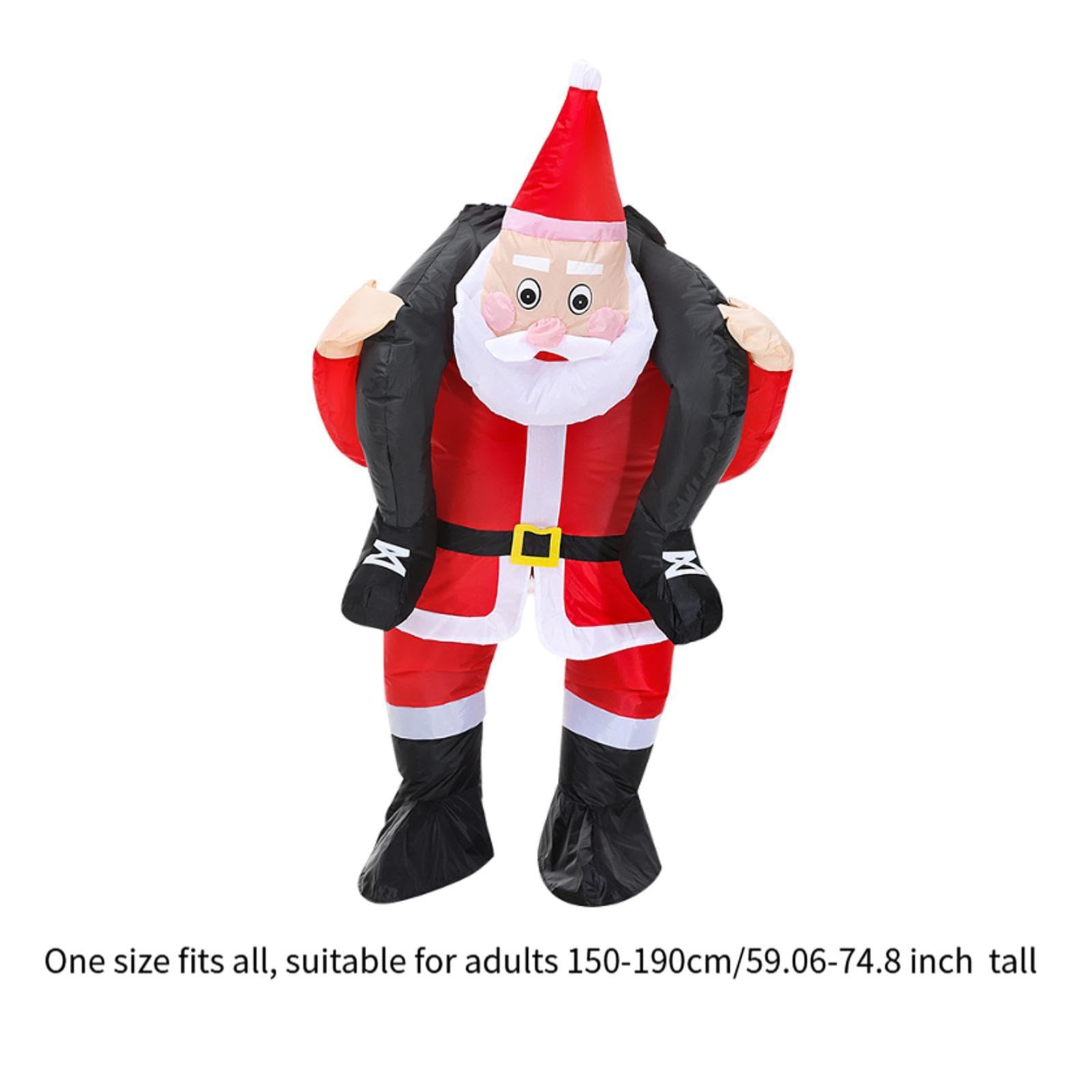Costume de Père Noël Gonflable, Déguisement Amusant et Portable pour Les Fêtes, et Le Cosplay.
