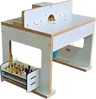 Bancada para tupia laminadora invertida com porta fresas