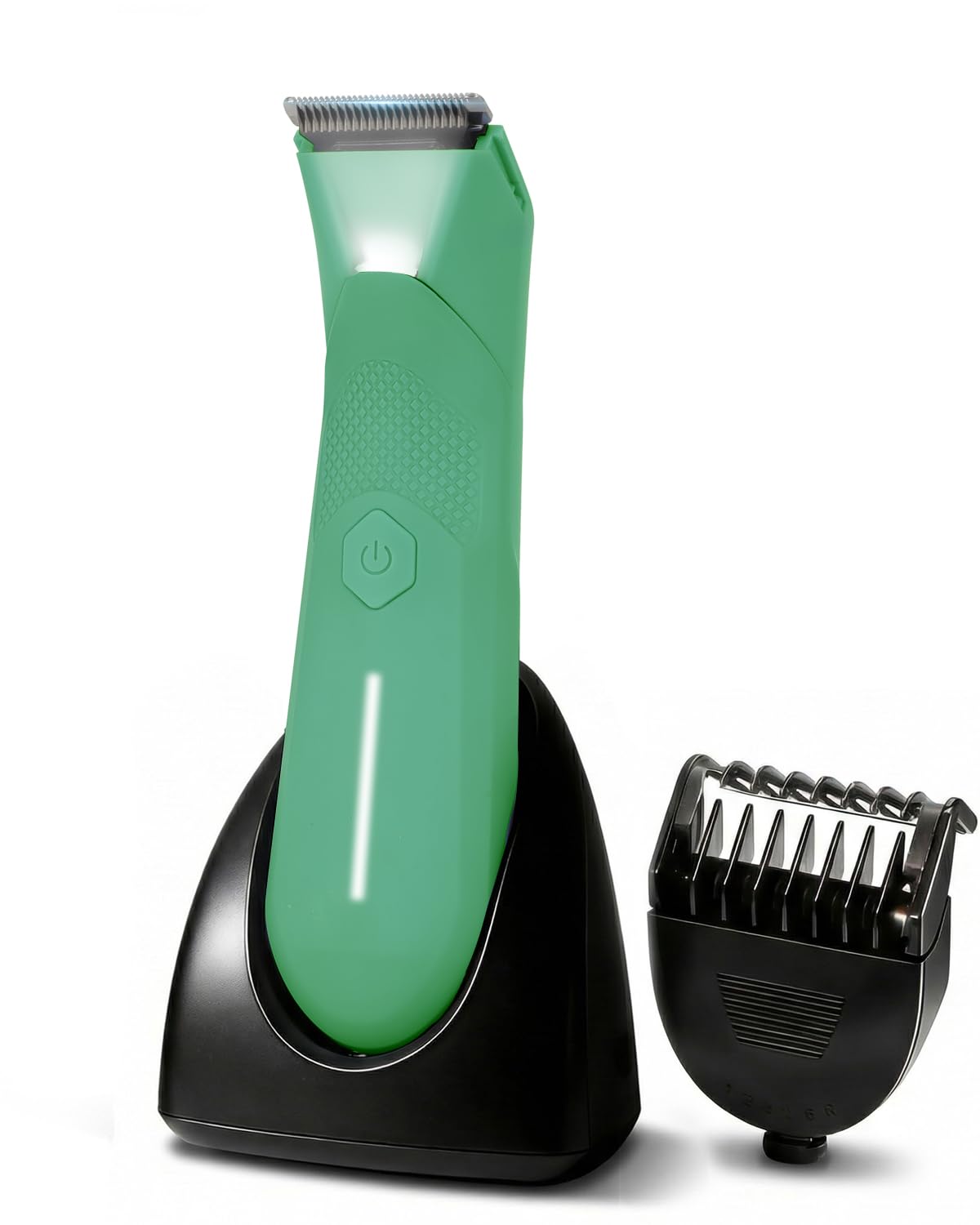 Body Trimmer for Men - Groin Ball Shaver with Charging Dock - Constant Power No-Pull Electric Pubic Hair
