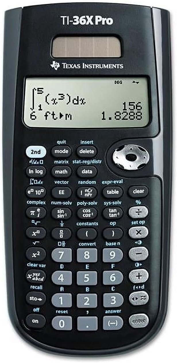 Texas Instruments TI-36X PRO Scientific Calculator, Solar Powered