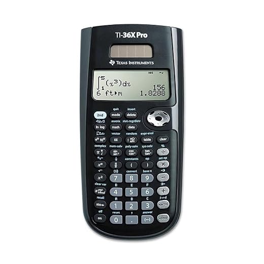 Texas Instruments TI-36X PRO Scientific Calculator, Solar Powered