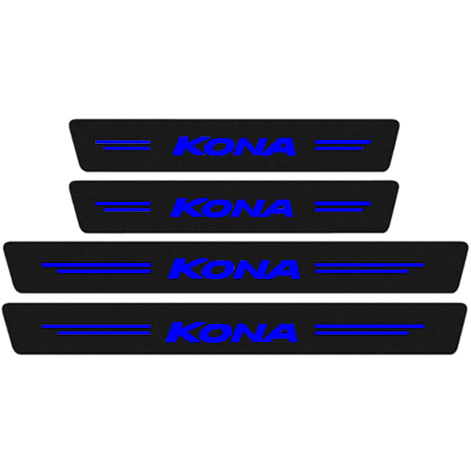 KLHYWEN Car Door Sill Protector for Hyun-dai KONA, 4Pcs Anti Scratch Carbon Fiber Threshold Edge Entry Guard Stickers Kick Plates Styling Accessories,Blue