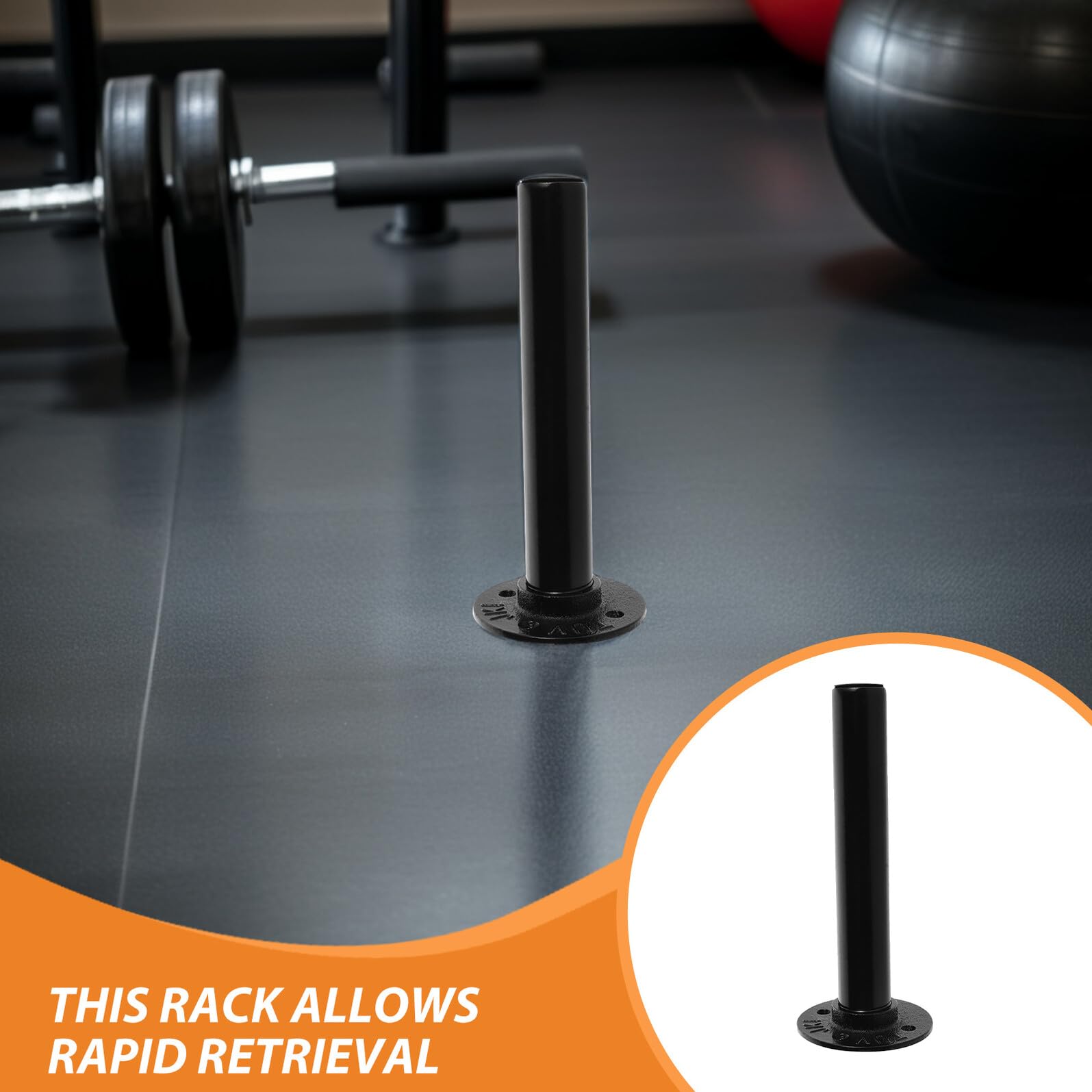 SUPVOX Soporte de Pared para 3 Discos de Pesas Negros Estante de Almacenamiento para Placas de Gimnasio Organizador de Entrenamiento en Casa Accesorio Resistente para Gimnasio