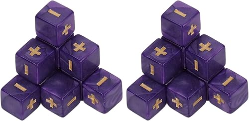 Juego de dados de 0.630 in para cálculo de matemáticas, signo menos, más juguetes para niños, suministros de enseñanza para el aula ()